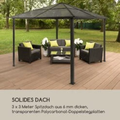 Pantheon Solid Sky Ambient Solar Pavillon Mit Grauem Dach 3x3m Polycarbonat Aluminium -Wundervoller Gartenladen 10035899 de 0007 logo