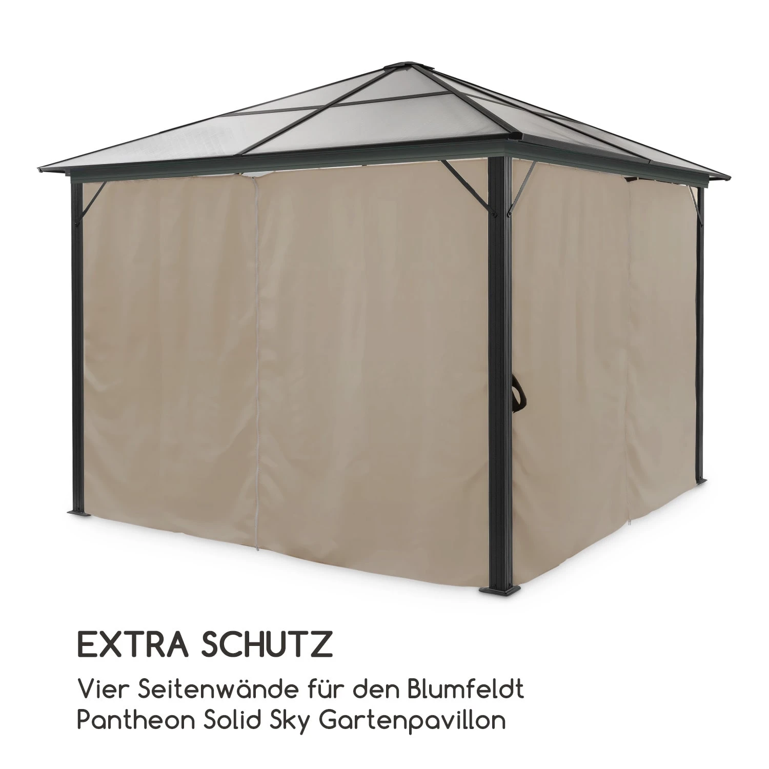 Pantheon Solid Sky Pavillon-Seitenwände 3x3 4 Stück 140g/m² 5 Pantheon Solid Sky Pavillon-Seitenwände 3x3 4 Stück 140g/m² – Bild 3