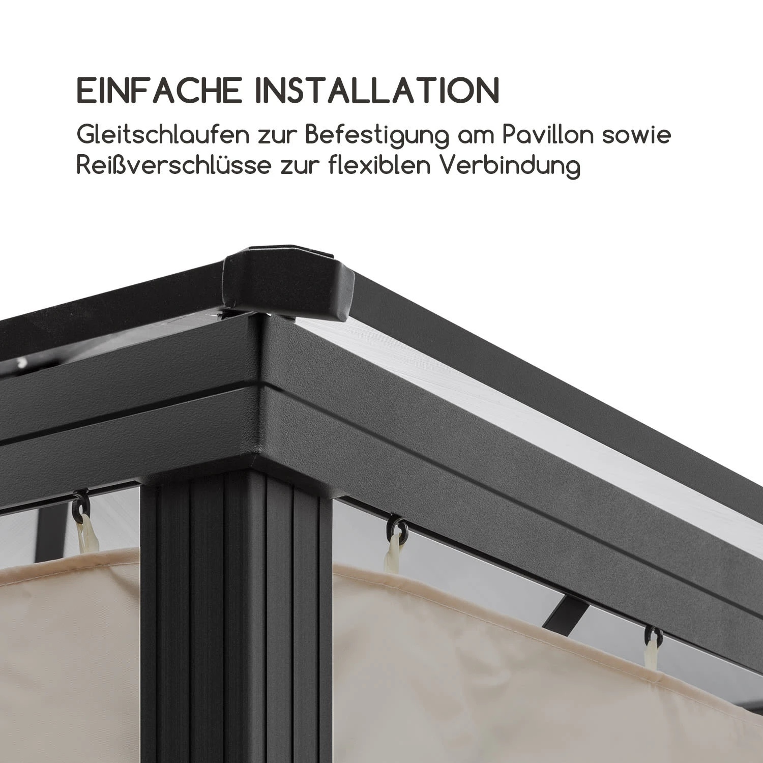 Pantheon Solid Sky Pavillon-Seitenwände 3x3 4 Stück 140g/m² 6 Pantheon Solid Sky Pavillon-Seitenwände 3x3 4 Stück 140g/m² – Bild 4
