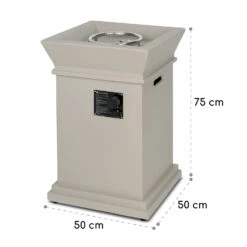 Prati Gas-Feuerstelle 13 KW Elektrisches Zündsystem Lavasteine Inkl. Regenschutz -Wundervoller Gartenladen 10035935 yy 0008 dimensions