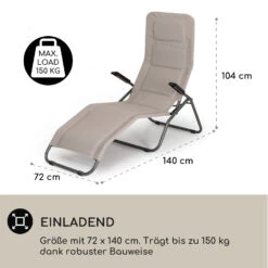 Vitello Noble Sonnenliege 70x110x140cm Atmungsaktiv Wetterfest Faltbar 11 Vitello Noble Sonnenliege 70x110x140cm Atmungsaktiv Wetterfest Faltbar -Wundervoller Gartenladen 10035956 de 0004 logo