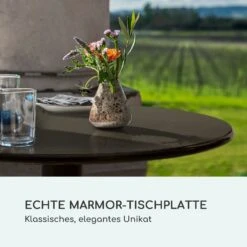 Patras Pearl Bistro-Tisch Jugendstil Marmor Ø 60 Cm H 75 Cm Gusseisern -Wundervoller Gartenladen 10035978 de 0003 logo