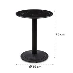 Patras Pearl Bistro-Tisch Jugendstil Marmor Ø 60 Cm H 75 Cm Gusseisern -Wundervoller Gartenladen 10035978 yy 0008 logo