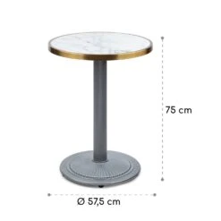 Patras Jewel Marmor-Tisch Jugendstil Ø: 57,5 Cm H: 75 Cm Gusseiserner Standfuß -Wundervoller Gartenladen 10035983 yy 0008 logo