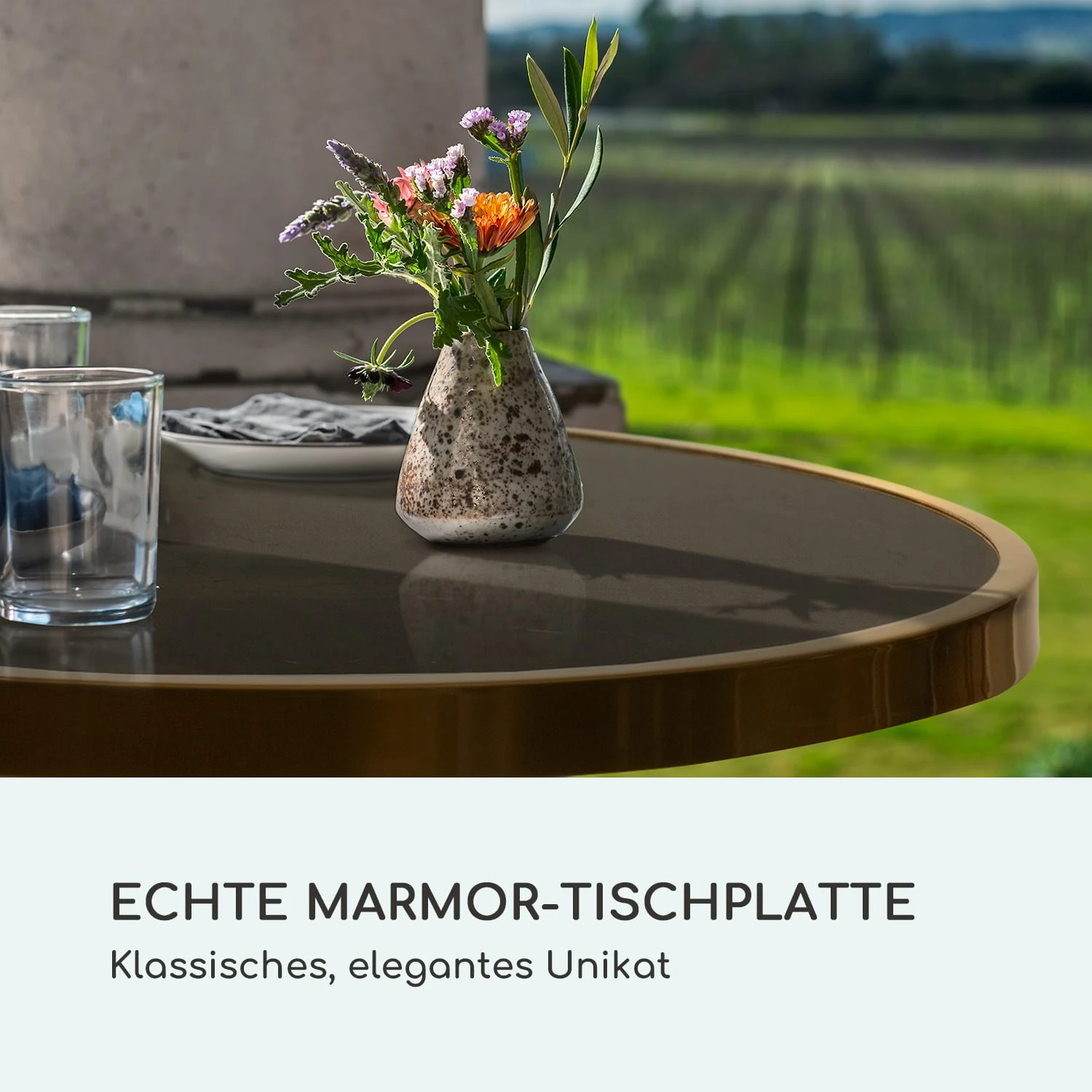 Patras Lux Bistro-Tisch Mit Dreifuß Marmortisch Ø: 57,5 Cm Höhe: 72 Cm 5 Patras Lux Bistro-Tisch Mit Dreifuß Marmortisch Ø: 57,5 Cm Höhe: 72 Cm – Bild 3