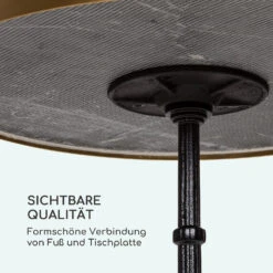 Patras Lux Bistro-Tisch Mit Dreifuß Marmortisch Ø: 57,5 Cm Höhe: 72 Cm 15 Patras Lux Bistro-Tisch Mit Dreifuß Marmortisch Ø: 57,5 Cm Höhe: 72 Cm -Wundervoller Gartenladen 10035984 de 0006 logo