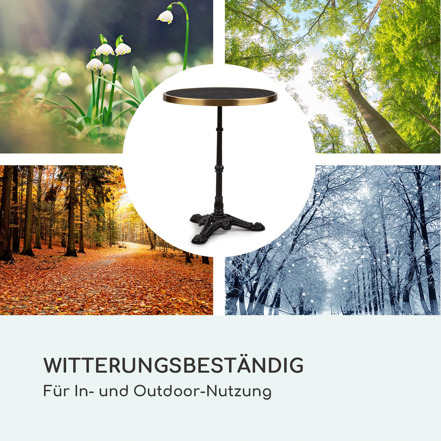 Patras Lux Bistro-Tisch Mit Dreifuß Marmortisch Ø: 57,5 Cm Höhe: 72 Cm 9 Patras Lux Bistro-Tisch Mit Dreifuß Marmortisch Ø: 57,5 Cm Höhe: 72 Cm – Bild 7