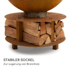 Savage 2.0 Rund Feuerschalen-Grill Ø: 60 Cm Stabiler Sockel Holzlager -Wundervoller Gartenladen 10036085 de 0003 logo