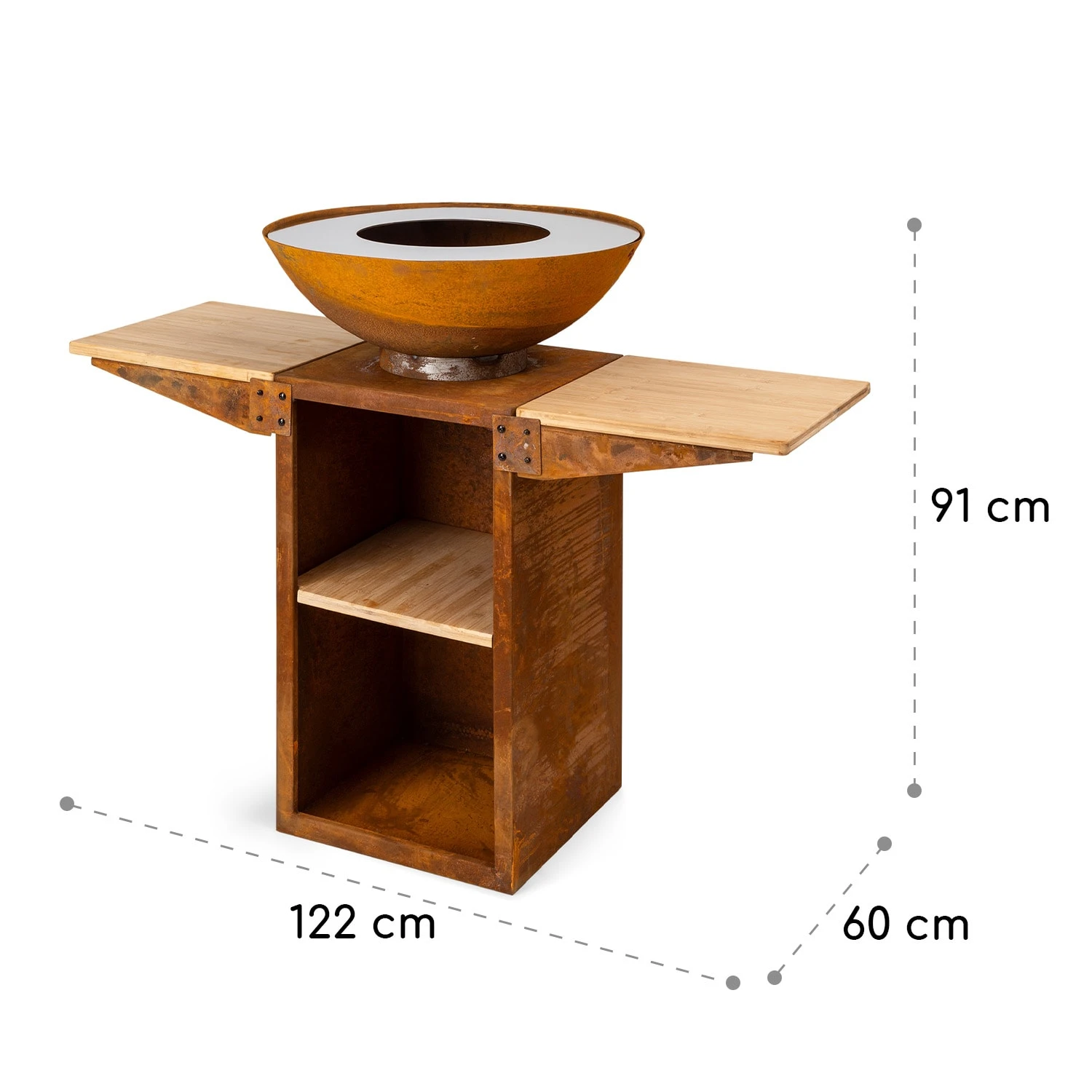 Savage 2.0 Tall Feuerschale Mit Grill Bambus-Seitentische Inkl. Wetterschutz 11 Savage 2.0 Tall Feuerschale Mit Grill Bambus-Seitentische Inkl. Wetterschutz – Bild 9
