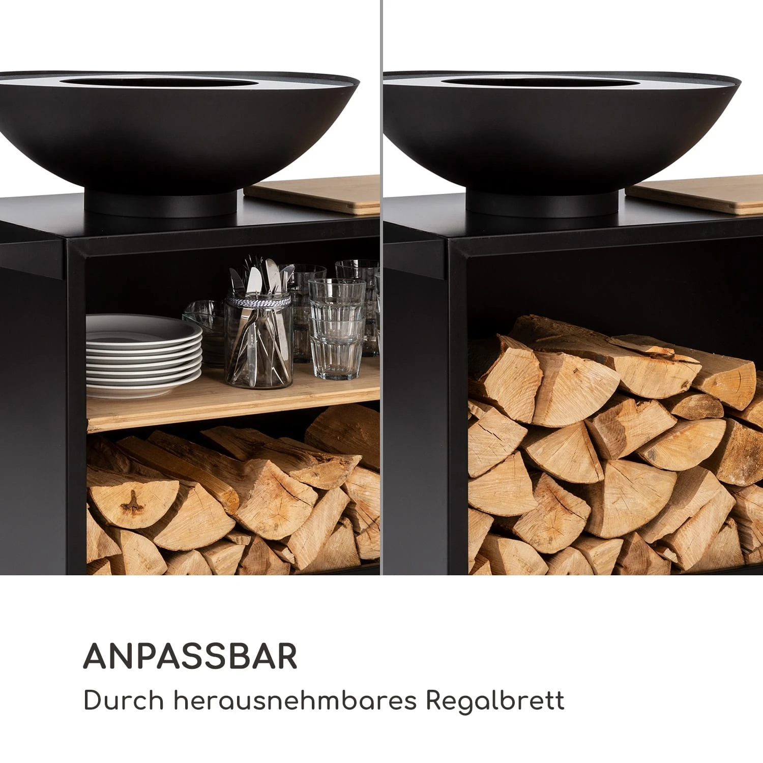 Savage 2.0 Wide Feuerschale Grill Bambus-Schneidebrett Wetterschutz 6 Savage 2.0 Wide Feuerschale Grill Bambus-Schneidebrett Wetterschutz – Bild 4