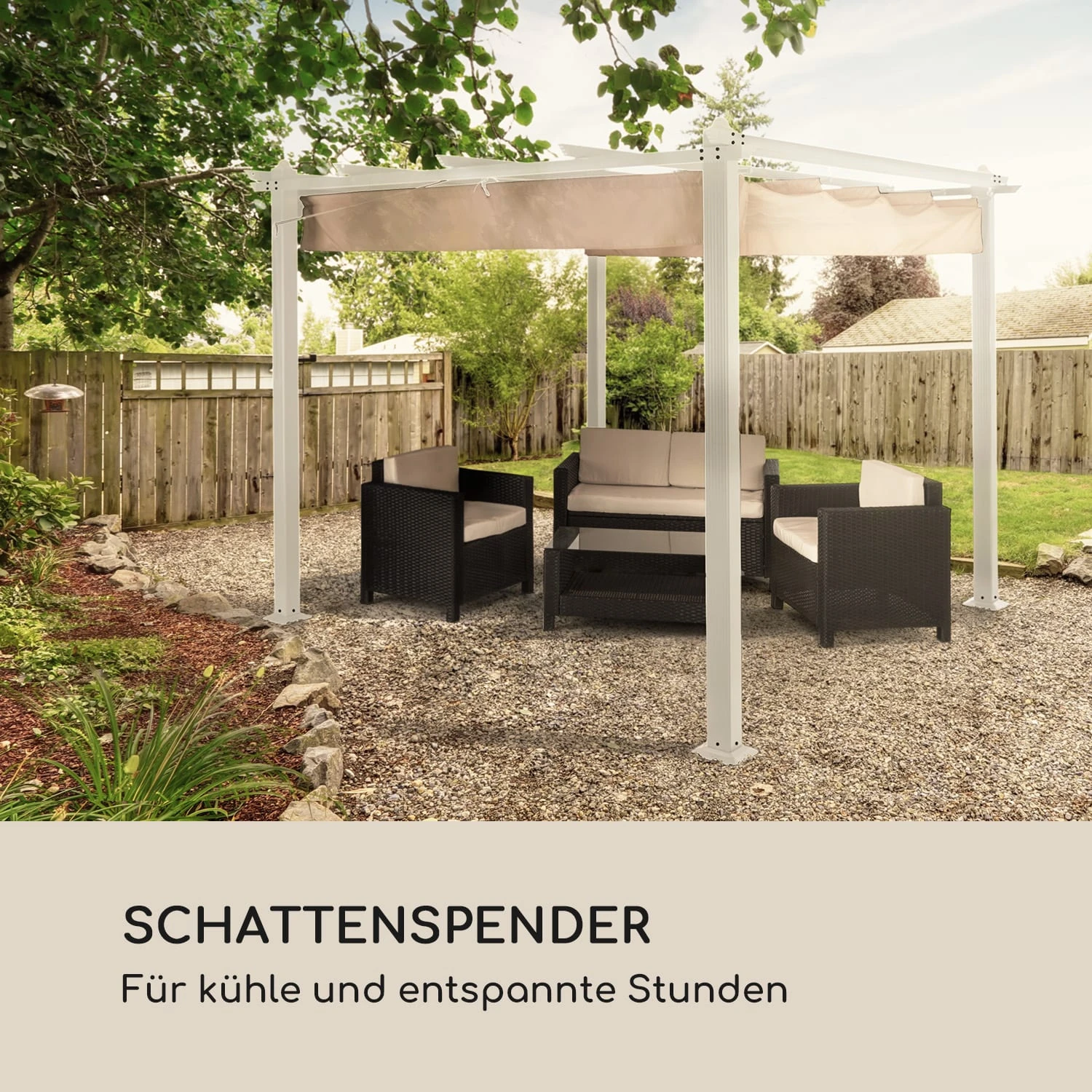 Pantheon Pergola Ersatzdach Dach Sonnendach Plane 3x3 M 4 Pantheon Pergola Ersatzdach Dach Sonnendach Plane 3x3 M – Bild 2