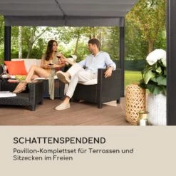 Pantheon Cortina Pergola Ersatzdach 200 G/m² Polyester-Tuch 3x3 M Inkl. Seilzug -Wundervoller Gartenladen 10036113 de 0002 logo