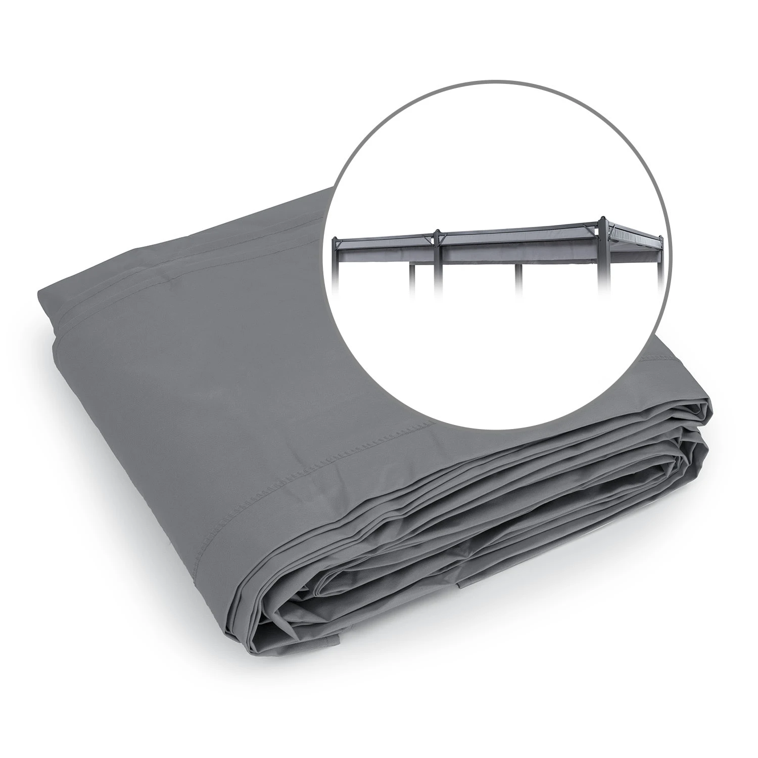 Pantheon Cortina Pergola Ersatzdach 200 G/m² Polyester-Tuch 3x6 M Inkl. Seilzug 3 Pantheon Cortina Pergola Ersatzdach 200 G/m² Polyester-Tuch 3x6 M Inkl. Seilzug