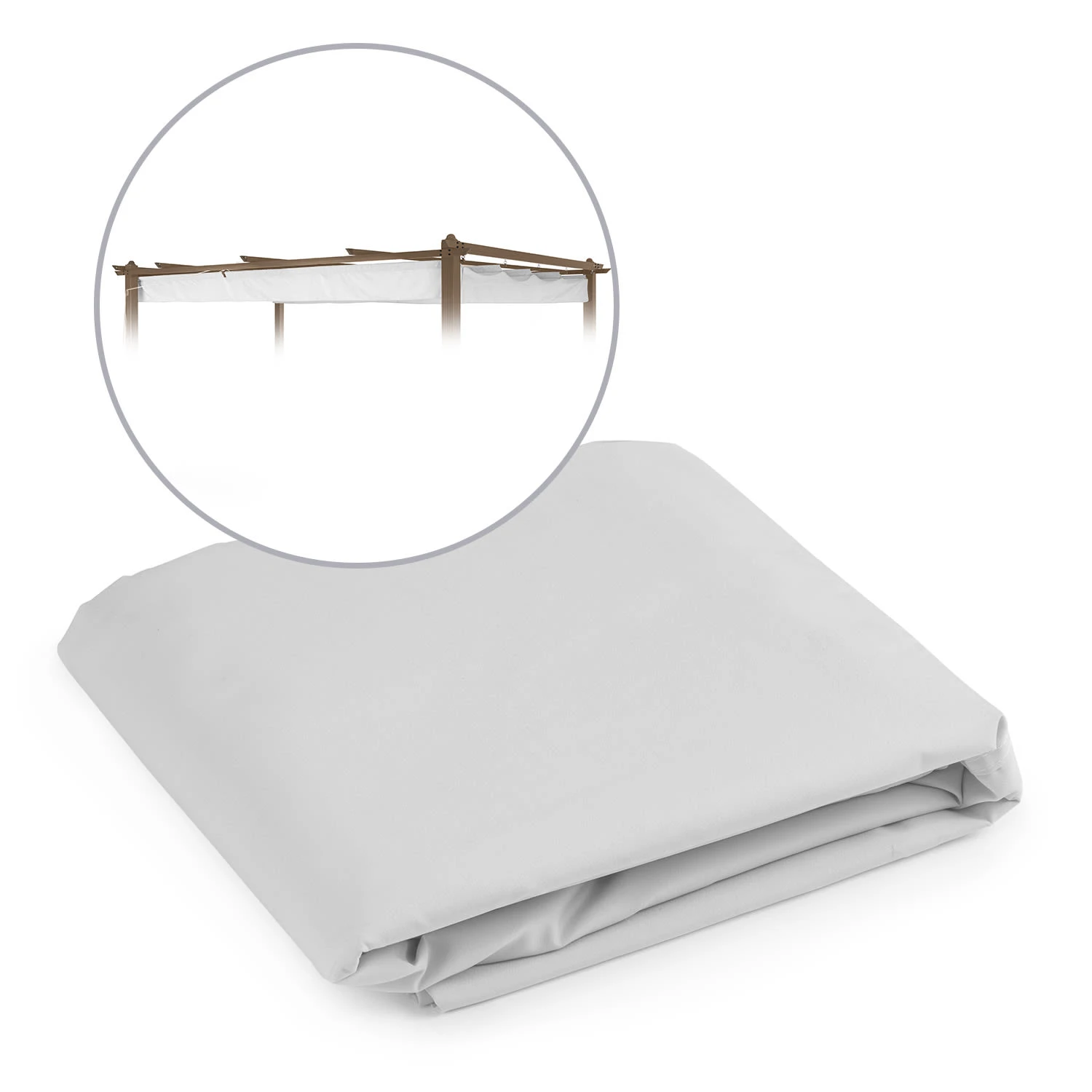 Pantheon Rust Pergola Ersatzdach 200 G/m² Polyester-Tuch 3x4 M Inkl. Seilzug 3 Pantheon Rust Pergola Ersatzdach 200 G/m² Polyester-Tuch 3x4 M Inkl. Seilzug