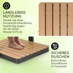 Sumatra Breeze Square Gartendusche WPC Aluminium 70x55cm Eckig -Wundervoller Gartenladen 10036346 de 0003 usp