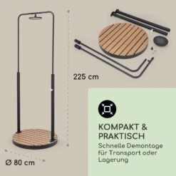 Sumatra Falls Round Gartendusche WPC Aluminium Ø 80 Cm Rund 14 Sumatra Falls Round Gartendusche WPC Aluminium Ø 80 Cm Rund -Wundervoller Gartenladen 10036348 de 0006 usp