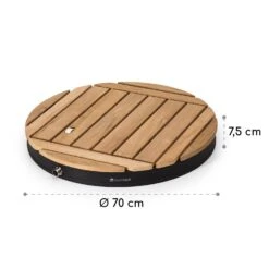 Sumatra Teak Round Gartendusche Aluminium Teakholz Tragegriff -Wundervoller Gartenladen 10036351 yy 0011 dimensions