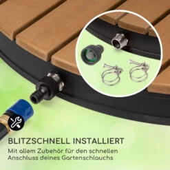 Sumatra Breeze Round Gartendusche WPC Aluminium 70x55cm Rund -Wundervoller Gartenladen 10036437 de 0005 usp