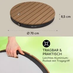 Sumatra Breeze Round Gartendusche WPC Aluminium 70x55cm Rund -Wundervoller Gartenladen 10036437 de 0006 usp