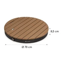 Sumatra Breeze Round Gartendusche WPC Aluminium 70x55cm Rund -Wundervoller Gartenladen 10036437 yy 0011 dimensions