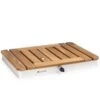 Sumatra Teak Square Gartendusche Aluminium Teakholz Tragegriff