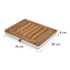 Sumatra Teak Square Gartendusche Aluminium Teakholz Tragegriff -Wundervoller Gartenladen 10036438 yy 0011 dimensions