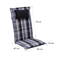 Elbe Polsterauflage Sesselauflage Hochlehner Gartenstuhl 50x120x8cm -Wundervoller Gartenladen 10036703 yy 0005 logo