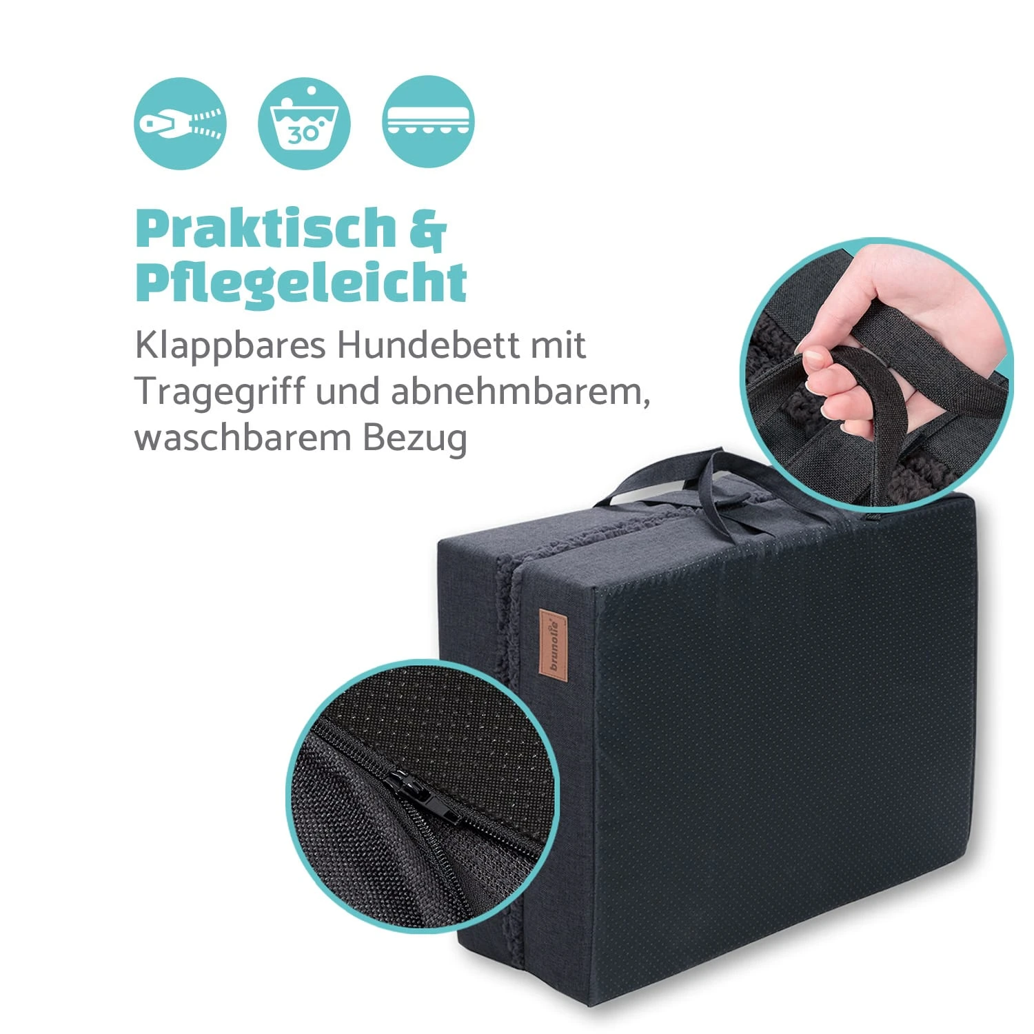 Hundebett Hundematte | Waschbar | Orthopädisch | Rutschfest | Atmungsaktiv | Klappbar Memory-Schaum | Größe L (100 X 10 X 70 Cm) 7 Hundebett Hundematte | Waschbar | Orthopädisch | Rutschfest | Atmungsaktiv | Klappbar Memory-Schaum | Größe L (100 X 10 X 70 Cm) – Bild 5