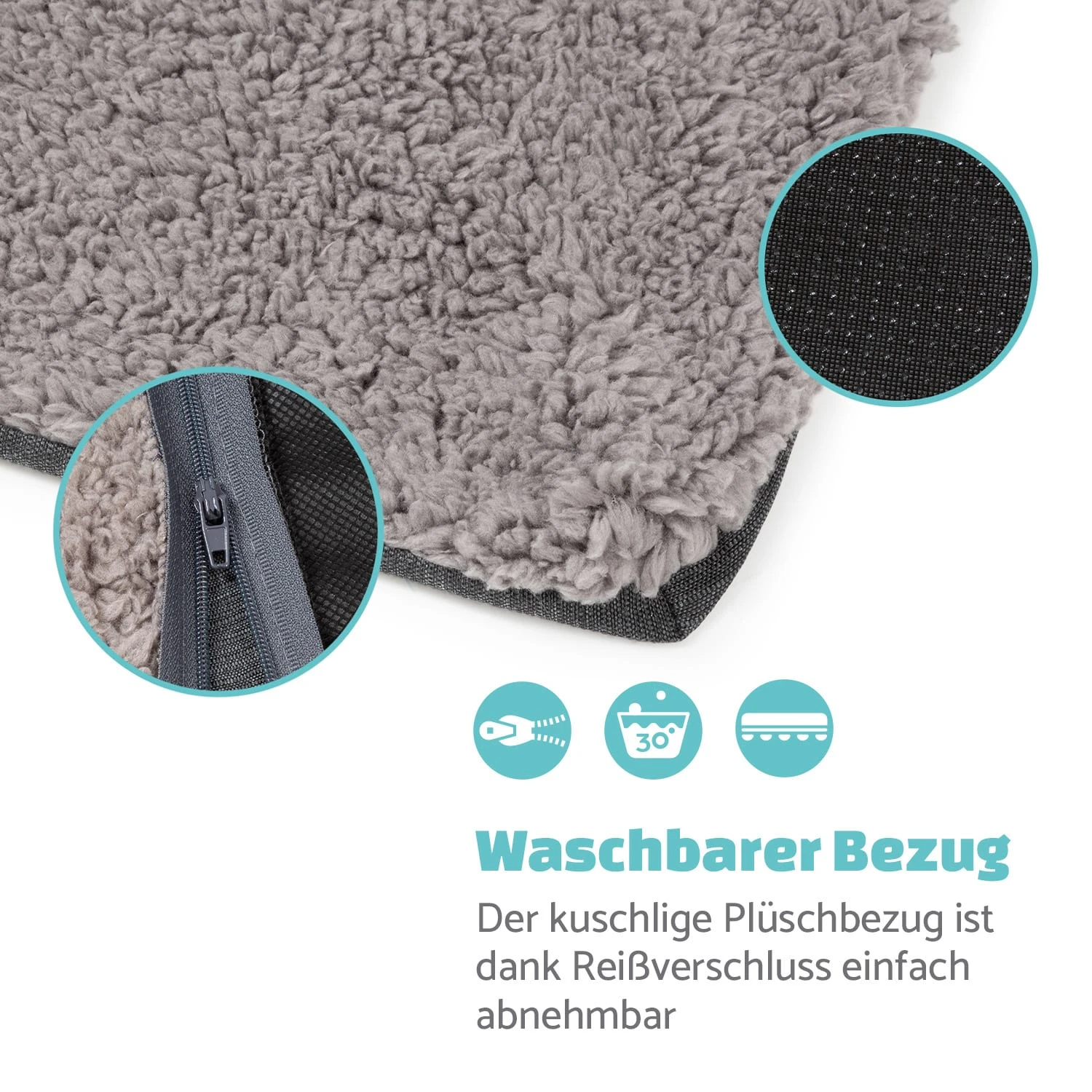 Emma Hundebett Hundekorb | Waschbar | Rutschfest | Atmungsaktiv | Wendematratze | Kissen | Größe M (80 X 20 X 70 Cm) 7 Emma Hundebett Hundekorb | Waschbar | Rutschfest | Atmungsaktiv | Wendematratze | Kissen | Größe M (80 X 20 X 70 Cm) – Bild 5