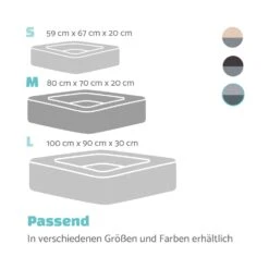 Emma Hundebett Hundekorb | Waschbar | Rutschfest | Atmungsaktiv | Wendematratze | Kissen | Größe M (80 X 20 X 70 Cm) 15 Emma Hundebett Hundekorb | Waschbar | Rutschfest | Atmungsaktiv | Wendematratze | Kissen | Größe M (80 X 20 X 70 Cm) -Wundervoller Gartenladen 10037611 de 0007 logo