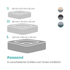 Emma Hundebett Hundekorb | Waschbar | Rutschfest | Atmungsaktiv | Wendematratze | Kissen | Größe L (100 X 30 X 90 Cm) 15 Emma Hundebett Hundekorb | Waschbar | Rutschfest | Atmungsaktiv | Wendematratze | Kissen | Größe L (100 X 30 X 90 Cm) -Wundervoller Gartenladen 10037612 de 0007 logo