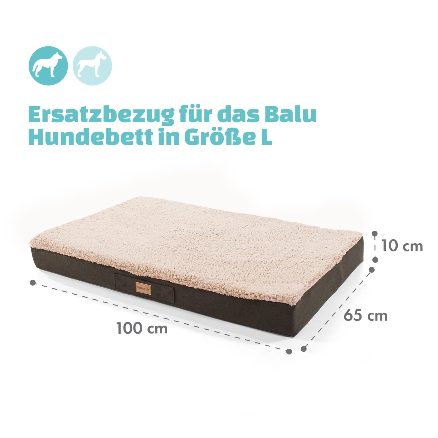 Balu L Hundebett Ersatzbezug Waschbar Rutschfest Atmungsaktiv Größe L 6 Balu L Hundebett Ersatzbezug Waschbar Rutschfest Atmungsaktiv Größe L – Bild 4