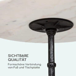 Patras Bistro-Tisch Marmortischplatte Ø60cm Gusseiserner Standfuß 15 Patras Bistro-Tisch Marmortischplatte Ø60cm Gusseiserner Standfuß -Wundervoller Gartenladen 10037740 de 0006 logo