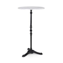 Patras Taverna Bartisch 4-Seasons-Marble Weiß