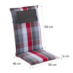 Donau Polsterauflage Sesselauflage Hochlehner Gartenstuhl Polyester 50x120x6cm -Wundervoller Gartenladen 10037961 yy 0005 logo