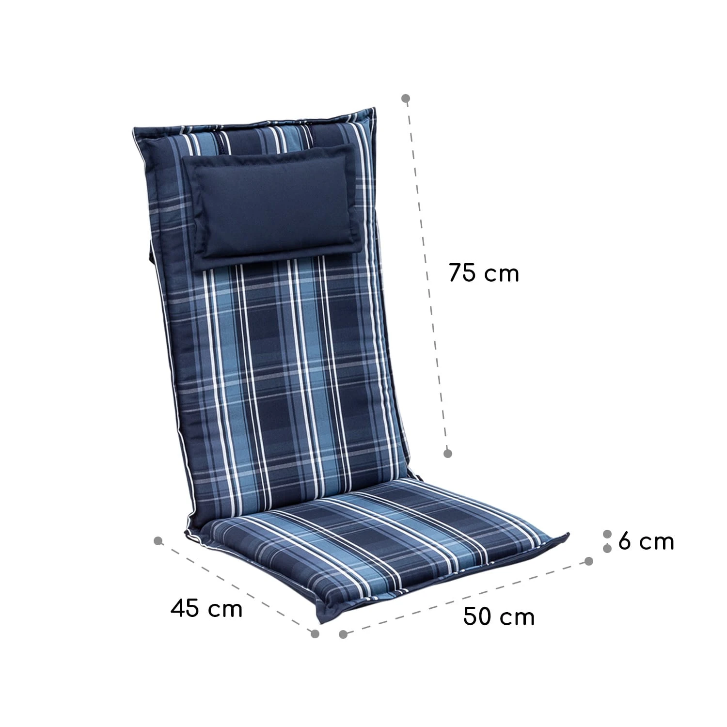 Donau Polsterauflage Sesselauflage Hochlehner Gartenstuhl Polyester 50x120x6cm 7 Donau Polsterauflage Sesselauflage Hochlehner Gartenstuhl Polyester 50x120x6cm – Bild 5