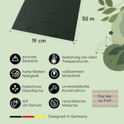 Sichtschutzstreifen Gartenzaun PVC 450 G/m² 50x19cm Clips -Wundervoller Gartenladen 10037984 de 0003 usp