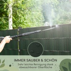 Sichtschutzstreifen Gartenzaun PVC 450 G/m² 50x19cm Clips -Wundervoller Gartenladen 10037984 de 0005 usp