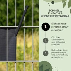 Sichtschutzstreifen-Clips Zubehör PVC 10er-Pack -Wundervoller Gartenladen 10037988 de 0003 usp