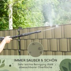 Sichtschutzstreifen Zaunblenden PVC-Hartplastik 2,53 X 0,19 M -Wundervoller Gartenladen 10037998 de 0005 usp