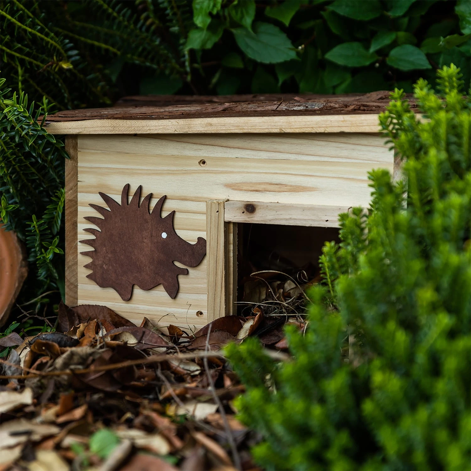 Igelhaus Futterhaus Überwinterung 2 Kammern Tannenholz Unbehandelt 8 Igelhaus Futterhaus Überwinterung 2 Kammern Tannenholz Unbehandelt – Bild 6
