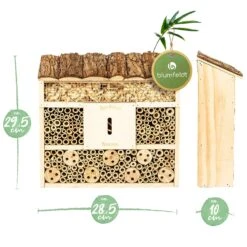 Insektenhotel Mit Flachdach Aufhängung Ganzjährig Bewohnbar Holz -Wundervoller Gartenladen 10038031 yy 0007 logo