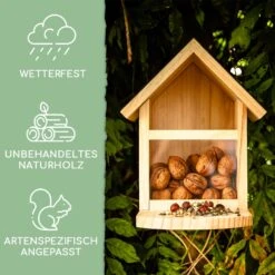 Futterhaus Für Eichhörnchen Spitzdach Kiefernholz Bitumen Unbehandelt -Wundervoller Gartenladen 10038048 de 0002 logo