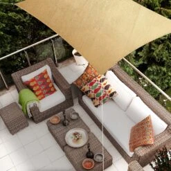 Rechteckiges Sonnensegel 3x4 M Befestigungsringe PE Luftdurchlässig -Wundervoller Gartenladen 10038145 yy 0002 logo