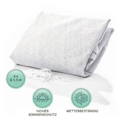 Rechteckiges Sonnensegel 3x4 M Befestigungsringe PE Luftdurchlässig -Wundervoller Gartenladen 10038156 de 0005 logo