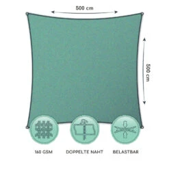 Quadratisches Sonnensegel 5x5 M Polyester Luftdurchlässig -Wundervoller Gartenladen 10038185 de 0006 logo