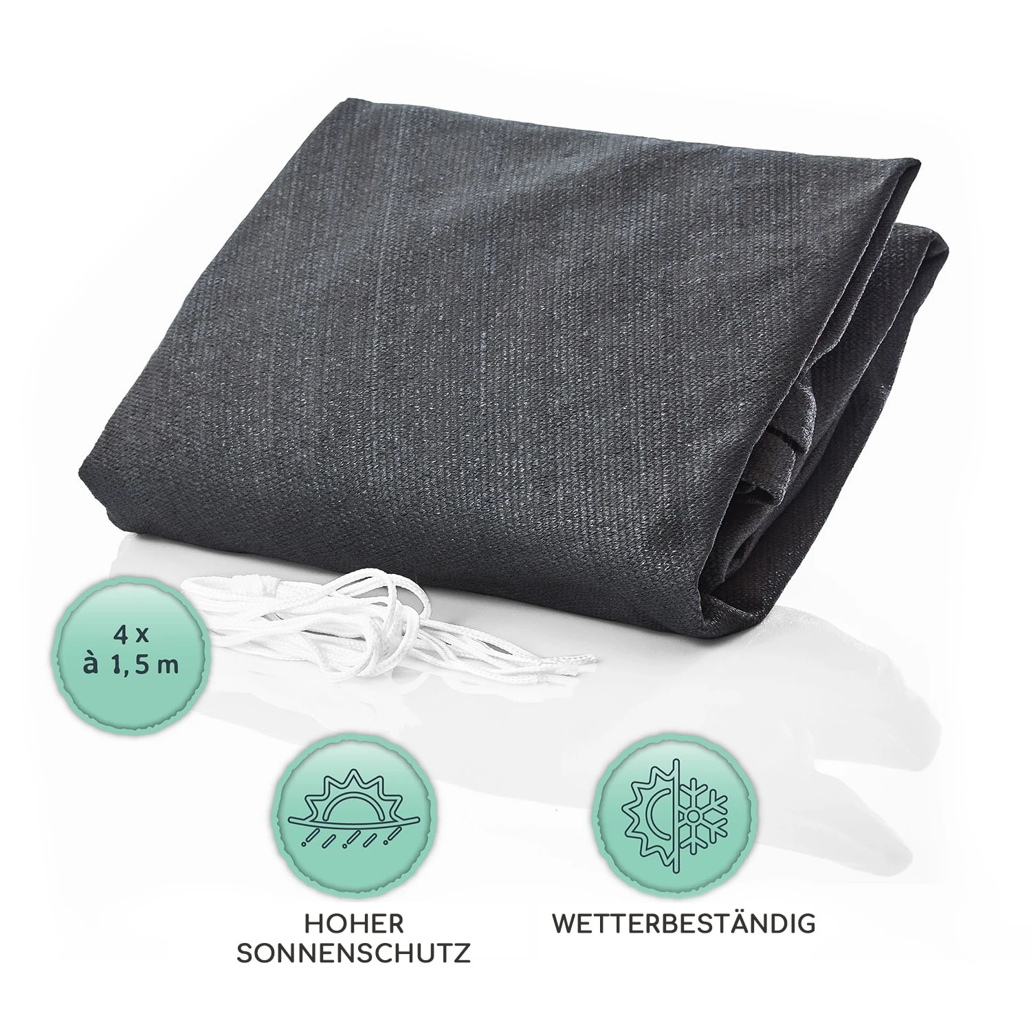 Rechteckiges Sonnensegel 2 X 3 M Polyester Luftdurchlässig 7 Rechteckiges Sonnensegel 2 X 3 M Polyester Luftdurchlässig – Bild 5