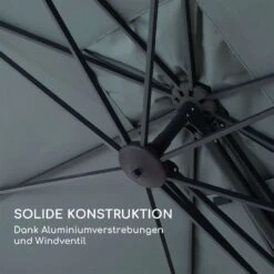 Saint-Tropez Ampelschirm 3-Achsen-Rotation 360° Drehbar 3 X 3,55 M UV-Schutz 50+ -Wundervoller Gartenladen 10038316 de 0003 logo