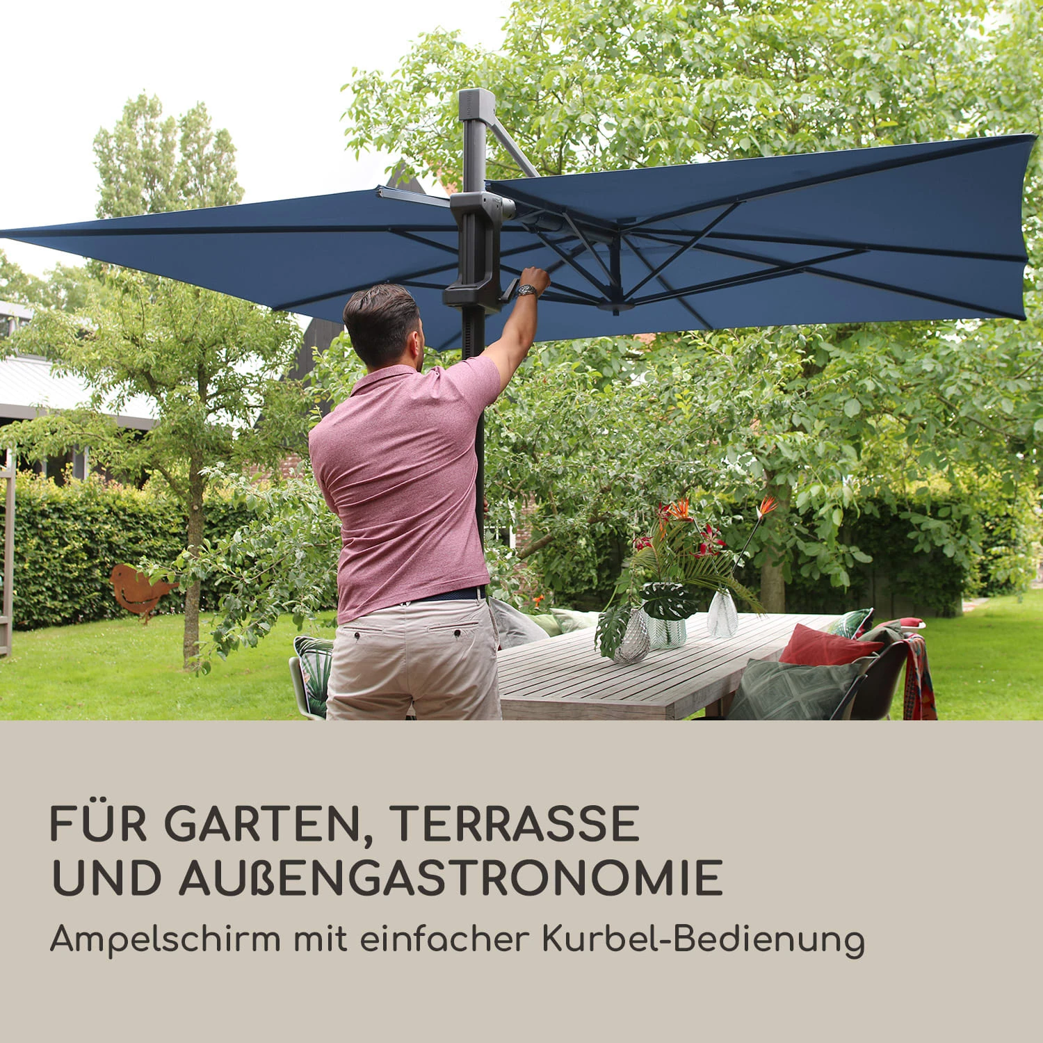 Saint-Tropez Ampelschirm 3-Achsen-Rotation 360° Drehbar 3 X 3,55 M UV-Schutz 50+ 4 Saint-Tropez Ampelschirm 3-Achsen-Rotation 360° Drehbar 3 X 3,55 M UV-Schutz 50+ – Bild 2