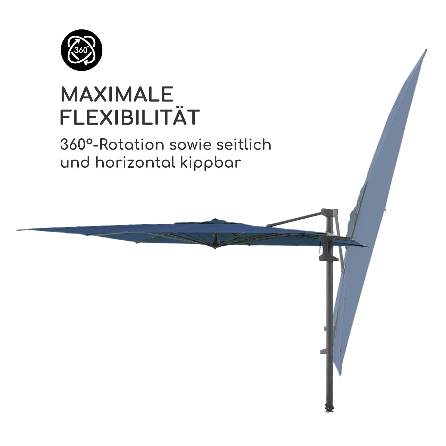 Saint-Tropez Ampelschirm 3-Achsen-Rotation 360° Drehbar 3 X 3,55 M UV-Schutz 50+ 6 Saint-Tropez Ampelschirm 3-Achsen-Rotation 360° Drehbar 3 X 3,55 M UV-Schutz 50+ – Bild 4